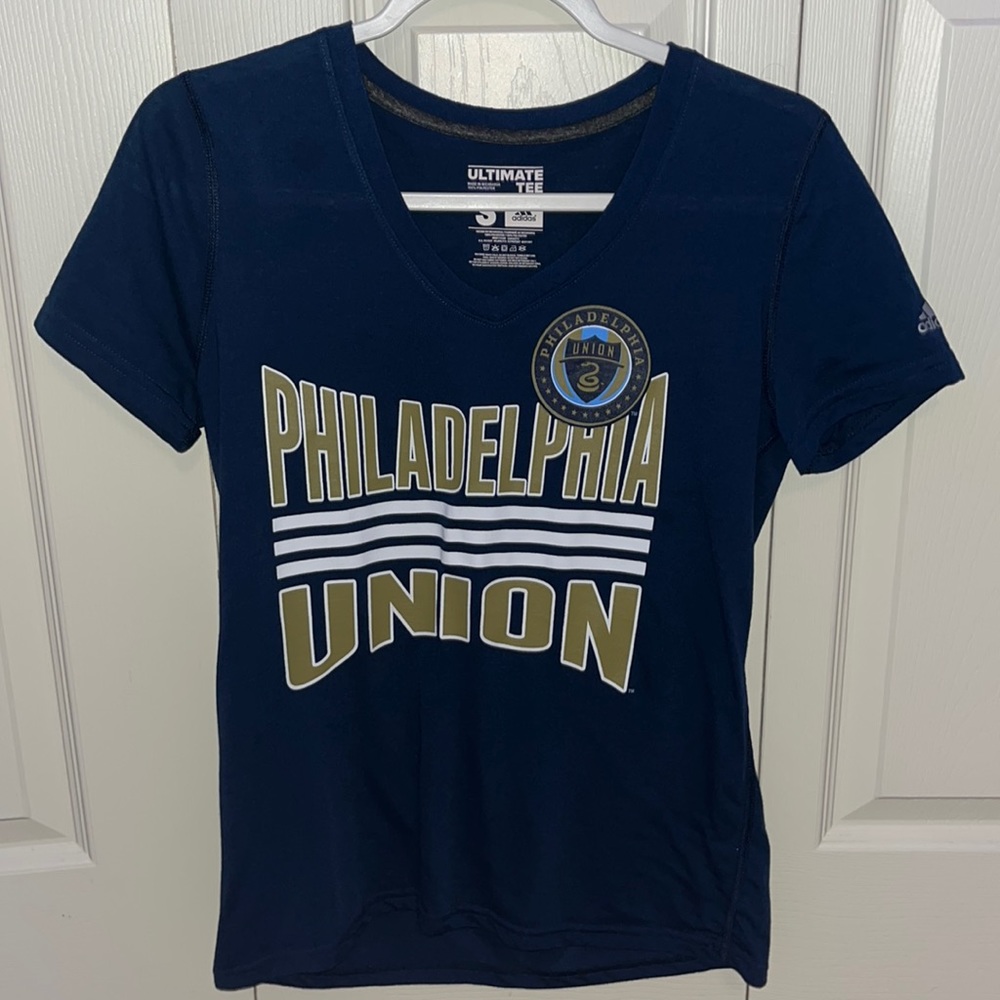 philadelphia union short sleeve v neck shirt